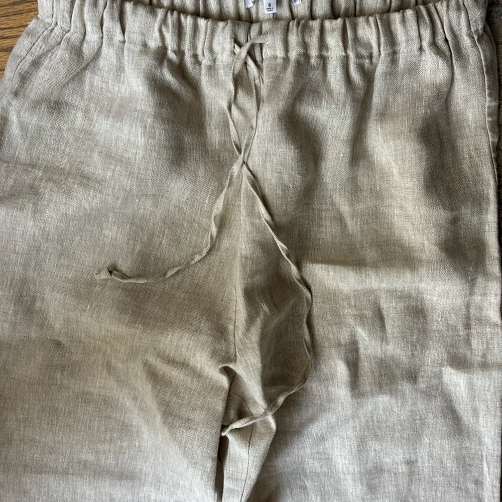 Reformation Tan Linen Trousers - Picture 4 of 4